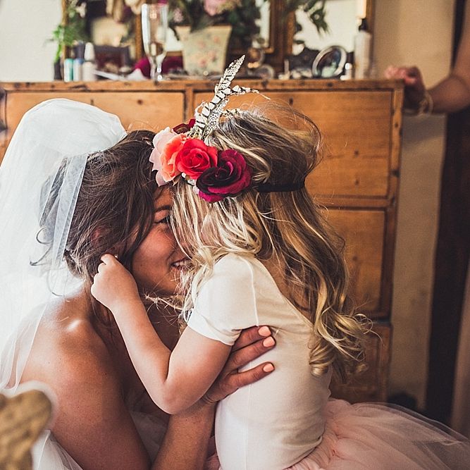 Bride & Flower Girl Daughter