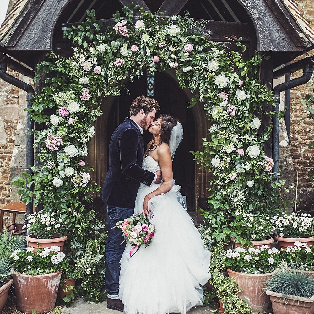 Floral Arch on Church