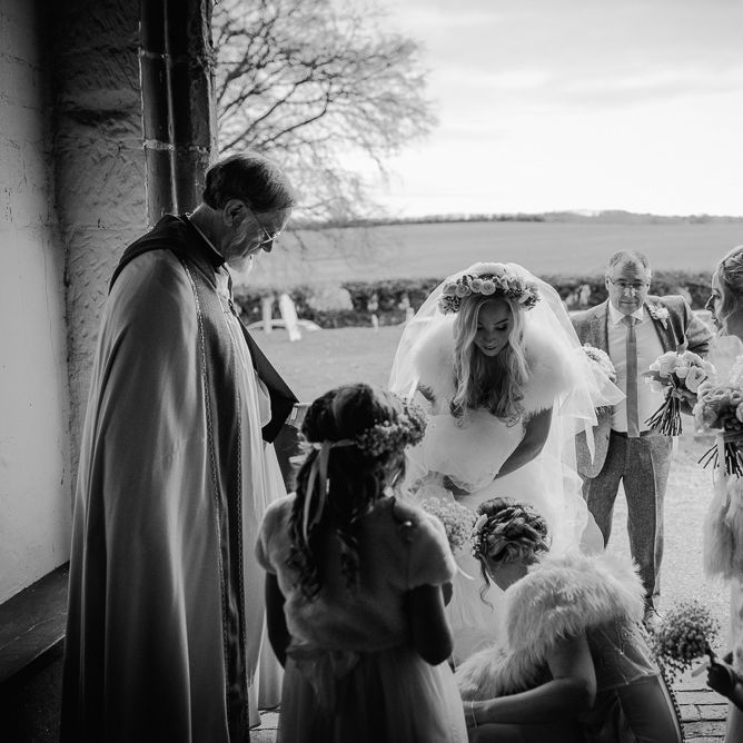 Winter Wedding At Curradine Barns With Bride In Pronovias