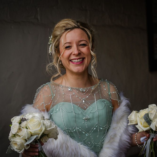 Bridesmaids In Mint Green Dresses