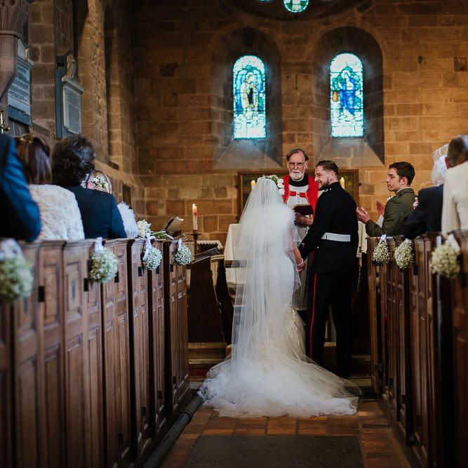 Winter Wedding At Curradine Barns With Bride In Pronovias