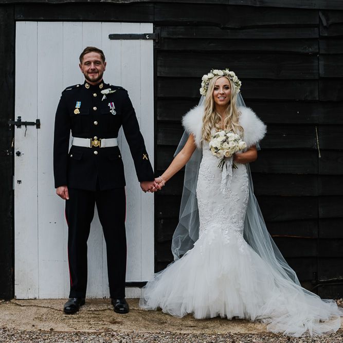 Winter Wedding At Curradine Barns With Bride In Pronovias