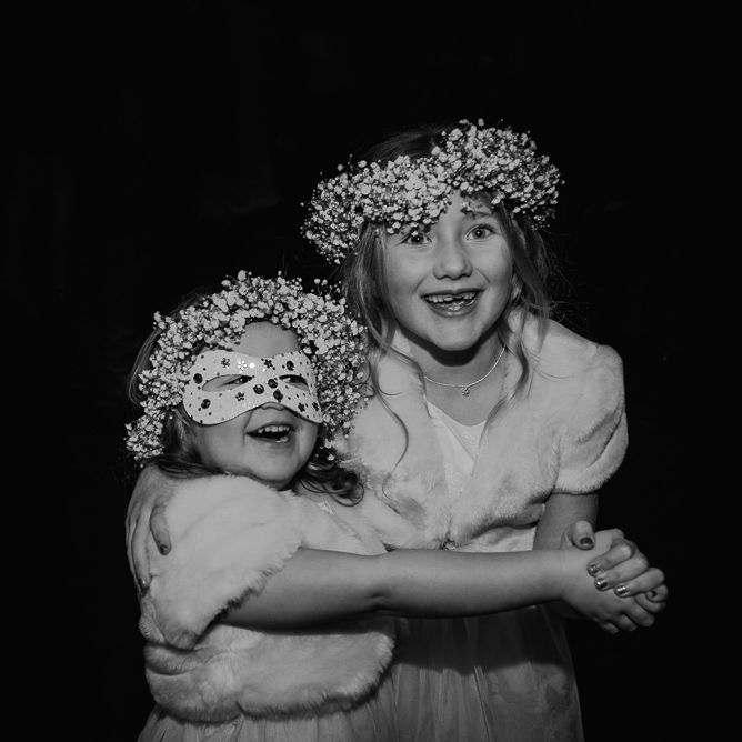 Flower Girls With Gypsophila Crowns