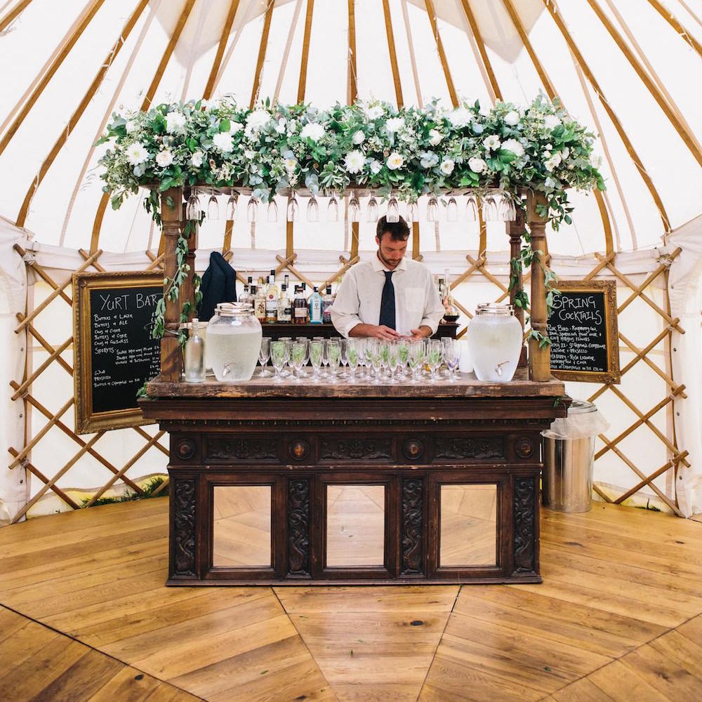 Floral Bar Decoration | Summer Styling Reimagined | Florals by <a href="https://www.thegoodflorist.co.uk/ " rel="noopener" target="_blank”>The Good Florist </a>