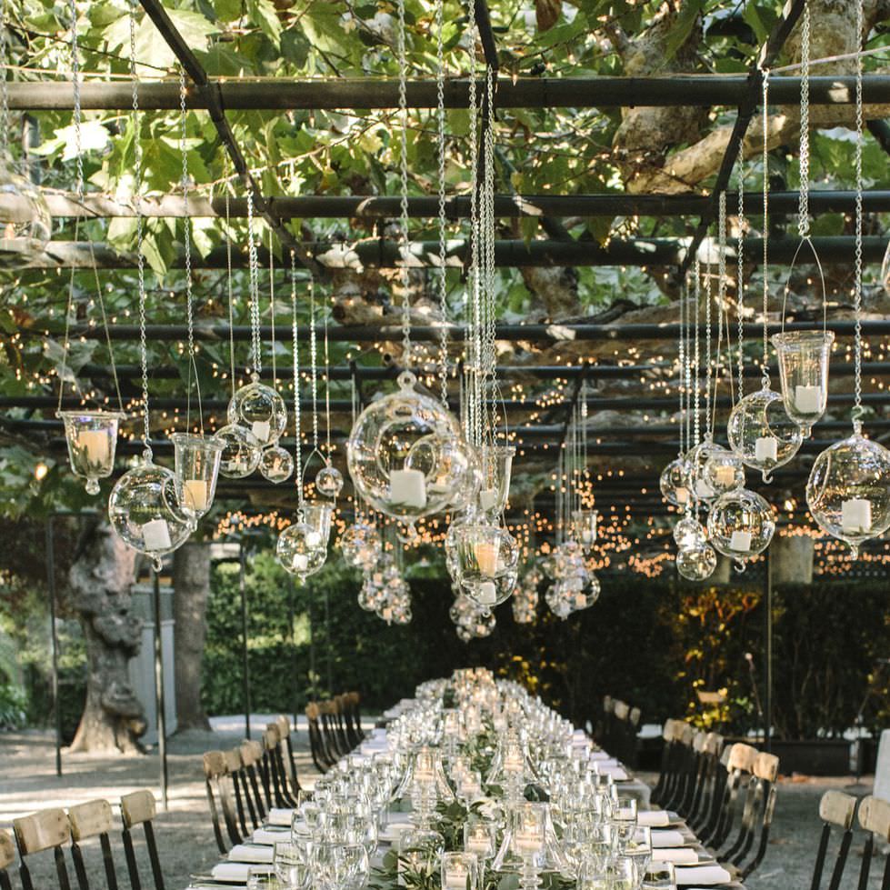 Olive Leaf Table Garland | Summer Styling Reimagined | Image via <a href="https://caratsandcake.com/BlairandJames" rel="noopener" target="_blank">Carats and Cake</a> | Image by <a href="https://www.theedgeswed.com" rel="noopener" target="_blank">The Edges Wedding Photography</a>