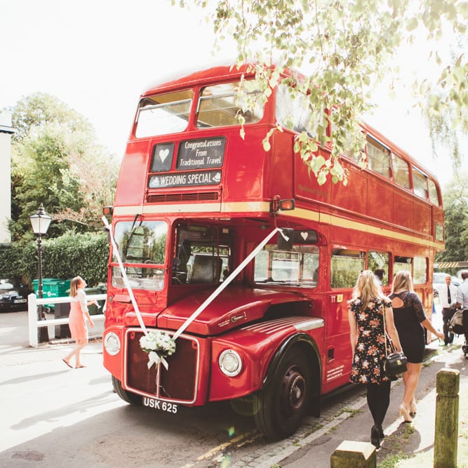 Red London Bus Wedding Transport