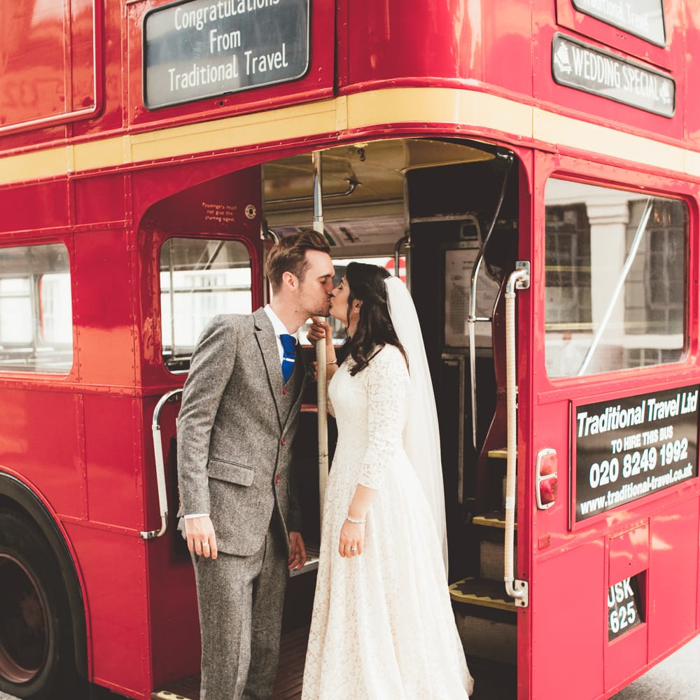 Red London Bus Wedding Transport