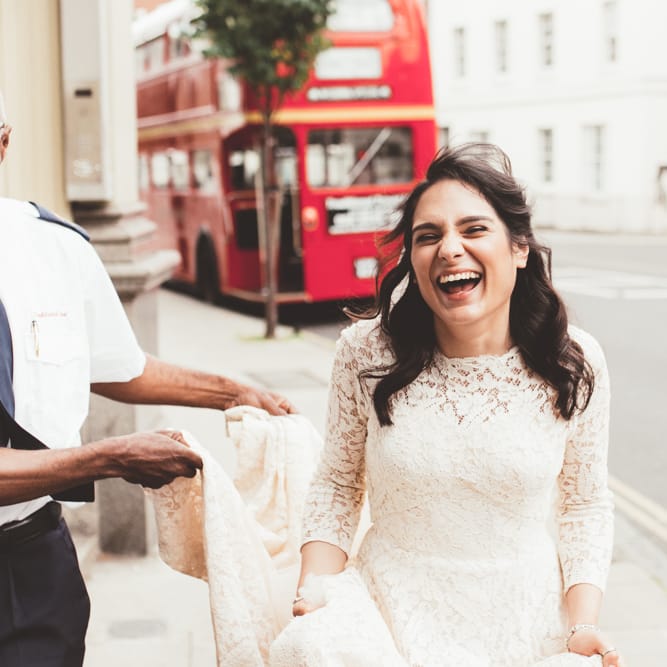 Red London Bus Wedding Transport