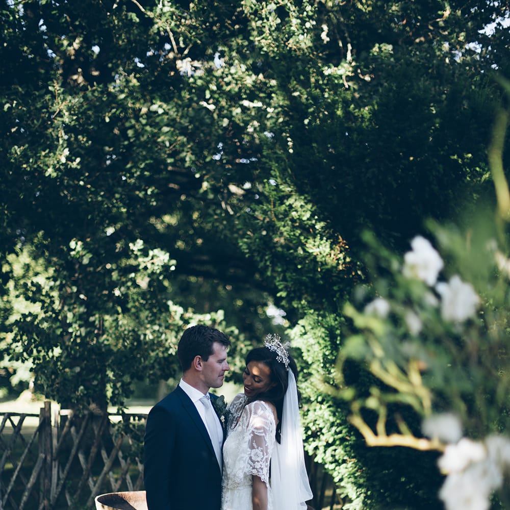 French Chateau Wedding At Château de la Bourlie With Bride In Vintage Gown & Bridesmaids In White Dresses By Silken Studio With Images From Lelia Scarfiotti