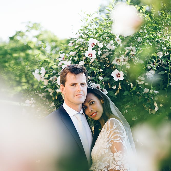 French Chateau Wedding At Château de la Bourlie With Bride In Vintage Gown & Bridesmaids In White Dresses By Silken Studio With Images From Lelia Scarfiotti