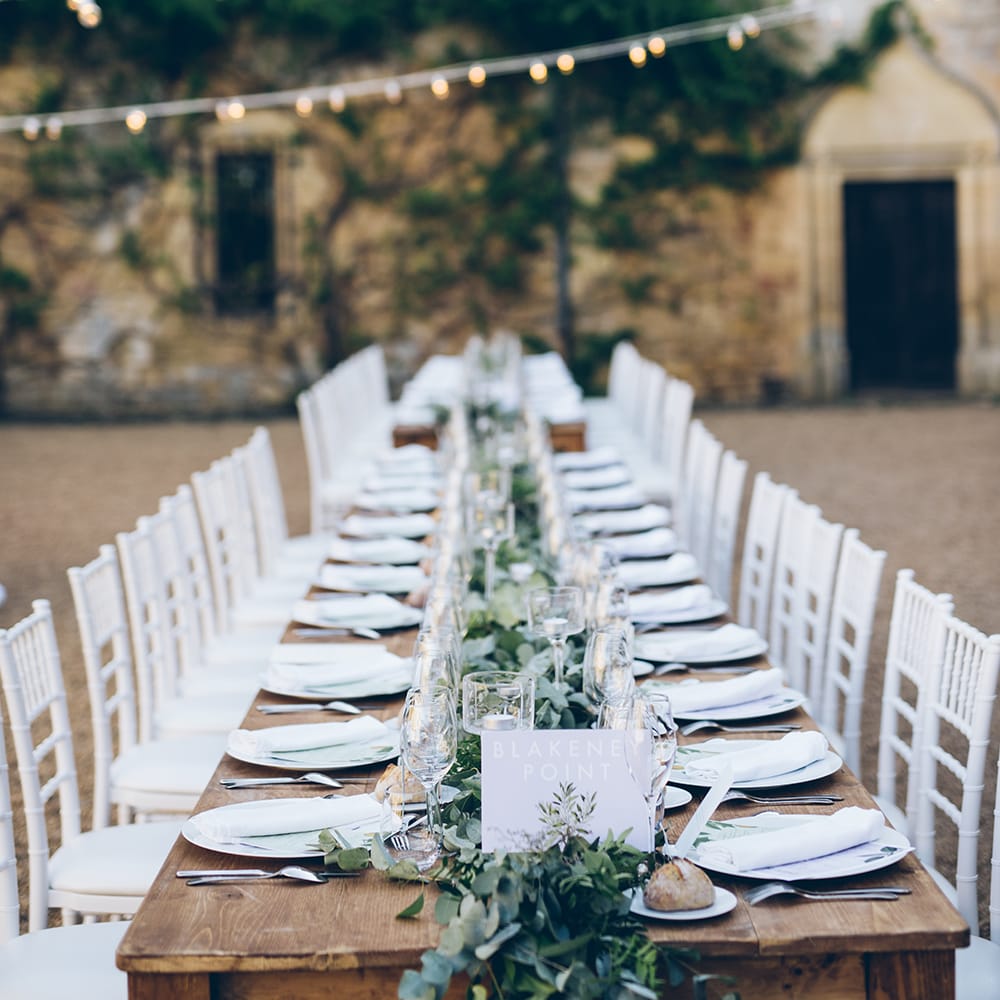 French Chateau Wedding At Château de la Bourlie With Bride In Vintage Gown & Bridesmaids In White Dresses By Silken Studio With Images From Lelia Scarfiotti