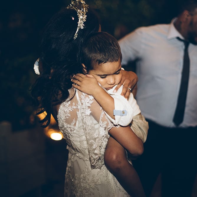 French Chateau Wedding At Château de la Bourlie With Bride In Vintage Gown & Bridesmaids In White Dresses By Silken Studio With Images From Lelia Scarfiotti