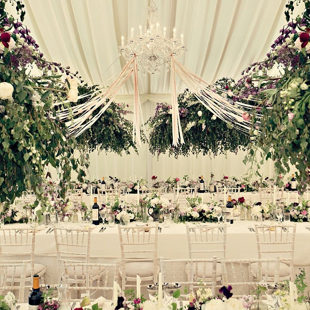 Hanging Florals For Wedding Reception By Michele Gledhill