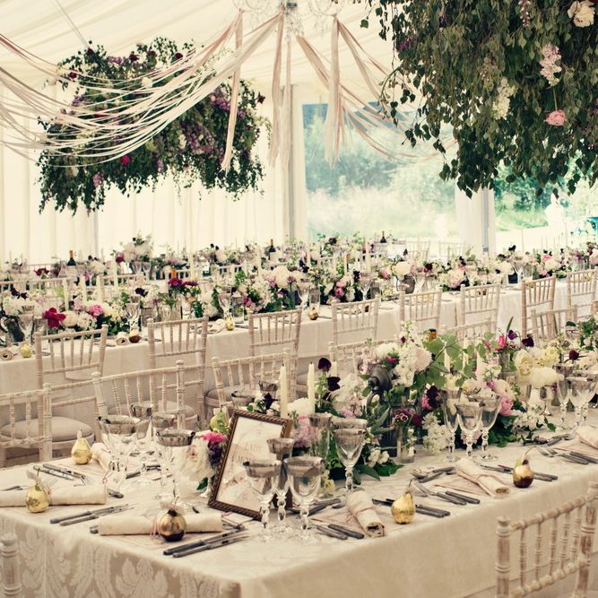 Hanging Florals For Wedding Reception By Michele Gledhill