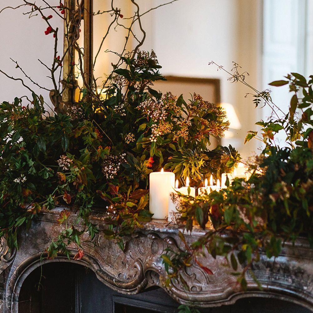 Floral Arrangements For Fireplace By The Garden Gate Flower Company