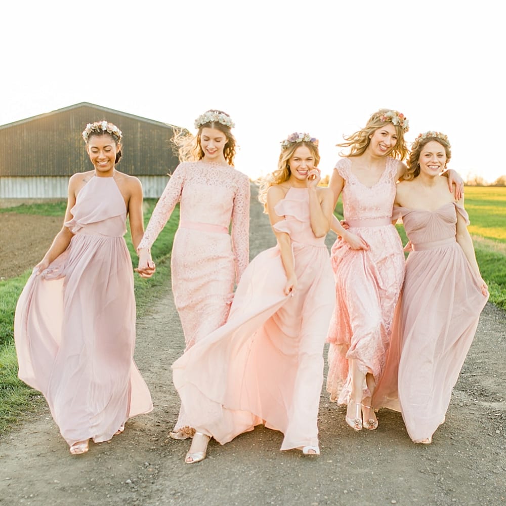 Pastel Bridesmaids Dresses For Stylish Modern Bridesmaids // Affordable Luxury, Bridesmaids & Occassion Dresses