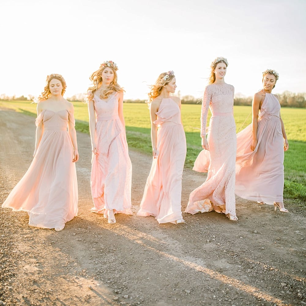 Pastel Bridesmaids Dresses For Stylish Modern Bridesmaids // Affordable Luxury, Bridesmaids & Occassion Dresses