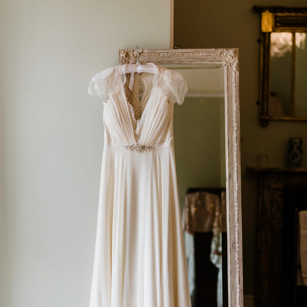 Jenny Packham Wedding Dress | Outdoor Ceremony & Rustic Barn Reception at Pennard House Somerset | John Barwood Photography