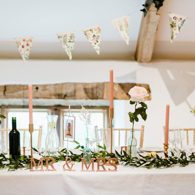Top Table Wedding Decor | Outdoor Ceremony & Rustic Barn Reception at Pennard House Somerset | John Barwood Photography