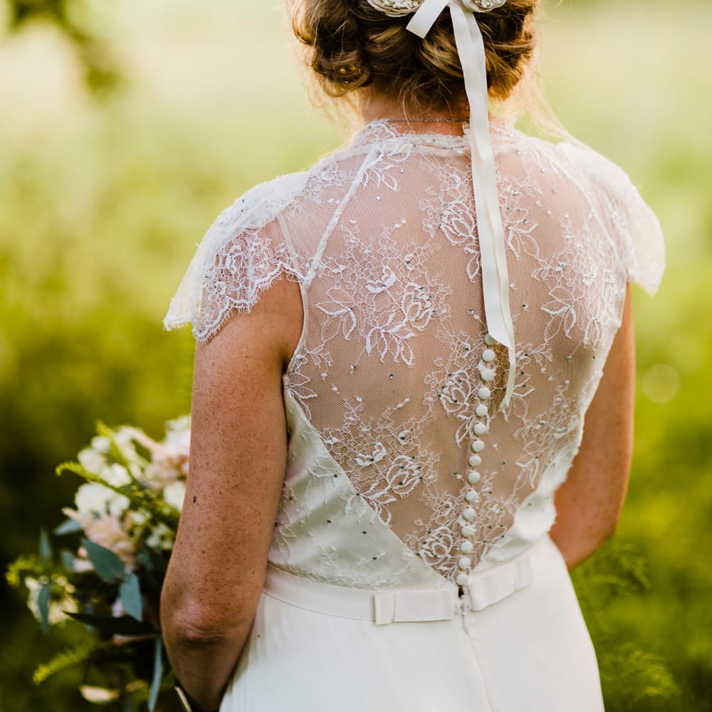 Bride in Jenny Packham Gown | Outdoor Ceremony & Rustic Barn Reception at Pennard House Somerset | John Barwood Photography