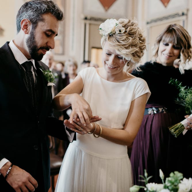 Wedding Ceremony | Bride in Rembo Styling Dress & Groom | That Day Wedding Planner | Carla Penoncelli Photography
