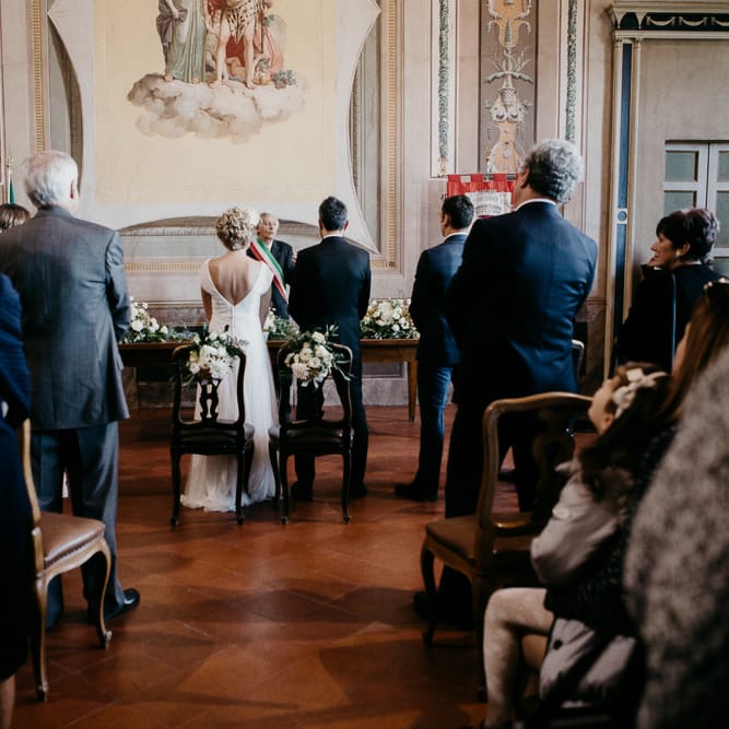 Wedding Ceremony | Bride in Rembo Styling Dress & Groom | That Day Wedding Planner | Carla Penoncelli Photography