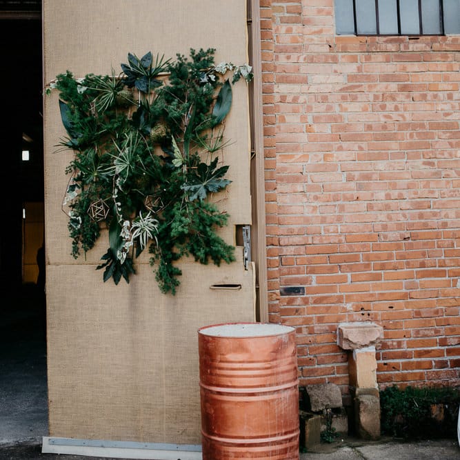 Copper Barrel & Greenery Decor | That Day Wedding Planner | Carla Penoncelli Photography
