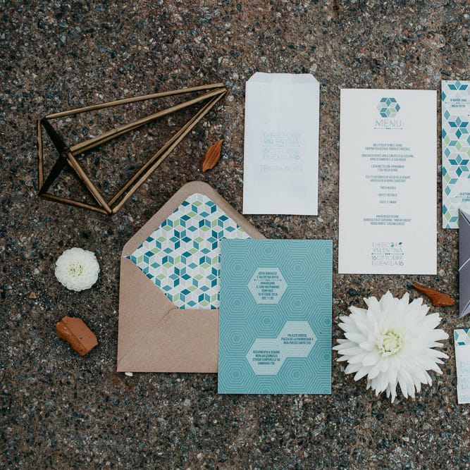 Geometric Wedding Stationery | That Day Wedding Planner | Carla Penoncelli Photography