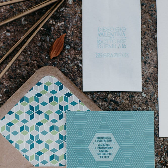 Geometric Wedding Stationery | That Day Wedding Planner | Carla Penoncelli Photography
