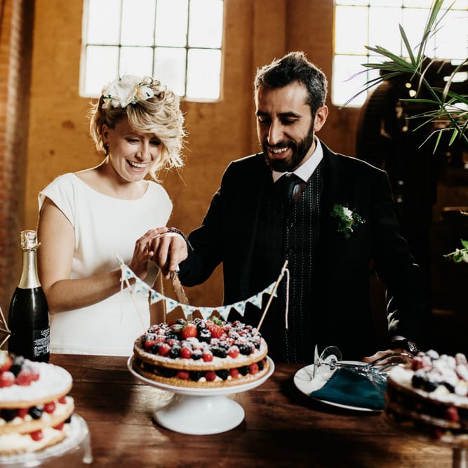Dessert Table with Greenery & Copper Geometric Decor | That Day Wedding Planner | Carla Penoncelli Photography