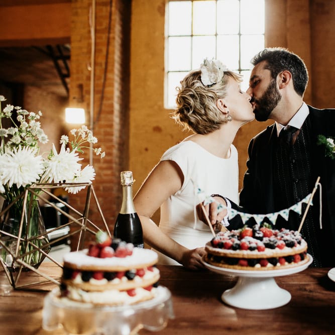 Dessert Table with Greenery & Copper Geometric Decor | That Day Wedding Planner | Carla Penoncelli Photography