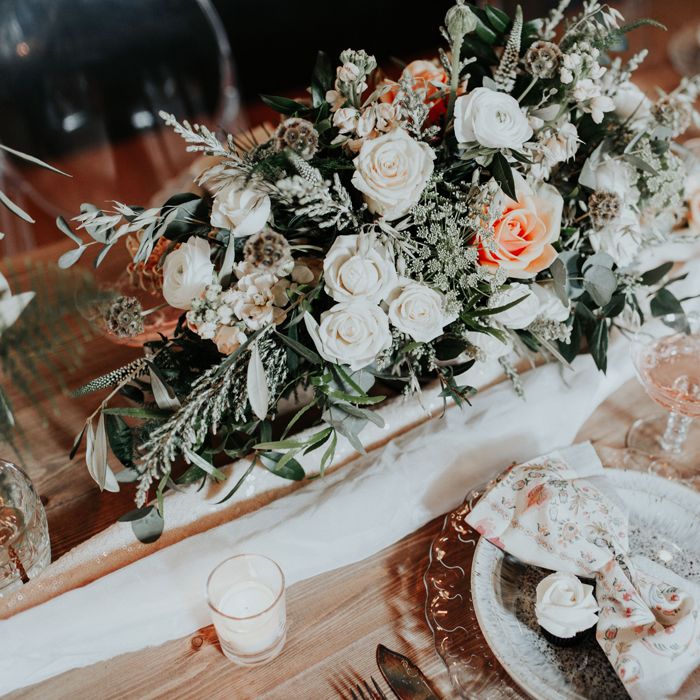 Rustic Luxe Place Setting For Wedding