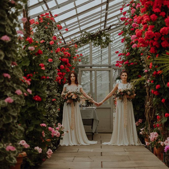 Soft & Romantic Bridal Inspiration Shoot With Rose Bouquets & Brides In Otaduy With Images From Fox & Owl Photography & Planning By Redamancy Weddings