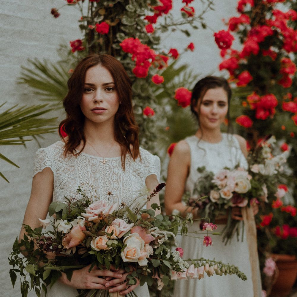 Soft & Romantic Bridal Inspiration Shoot With Rose Bouquets & Brides In Otaduy With Images From Fox & Owl Photography & Planning By Redamancy Weddings