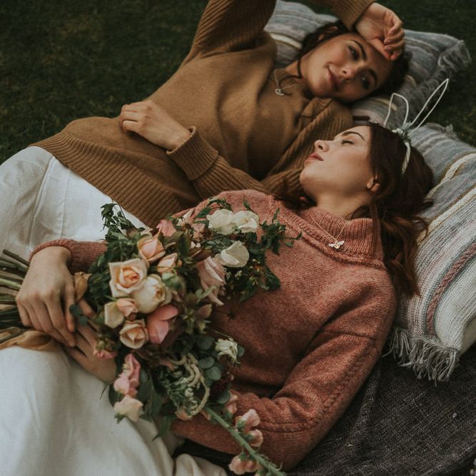 Soft & Romantic Bridal Inspiration Shoot With Rose Bouquets & Brides In Otaduy With Images From Fox & Owl Photography & Planning By Redamancy Weddings