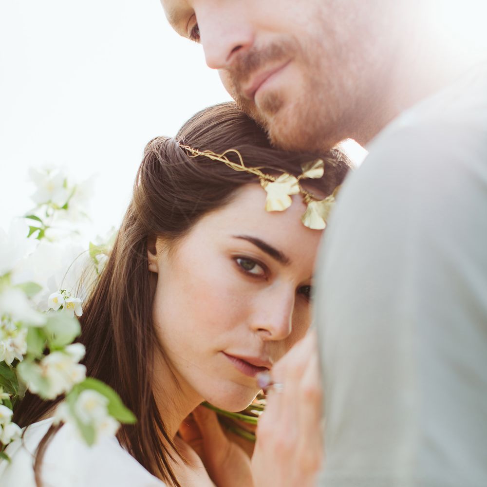 Gold Littlethings Headpiece | Bride in Alessia Baldi Gown | Cristina Firotto Event Design | Valentina Oprandi Photography