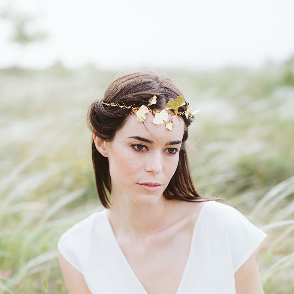 Gold Littlethings Headpiece | Bride in Alessia Baldi Gown | Cristina Firotto Event Design | Valentina Oprandi Photography