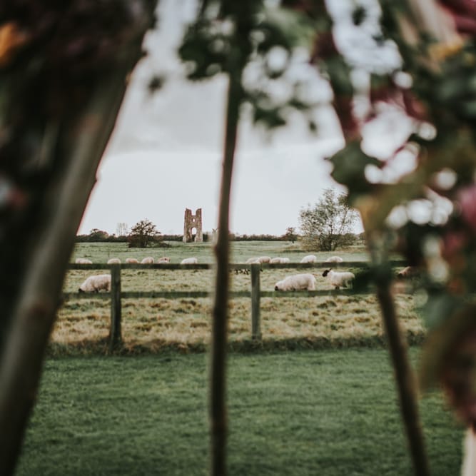 Naked Tipi Wedding Altar & Hay Bale Seating For Wedding Ceremony