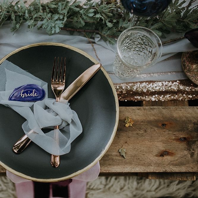 Place Setting | Styling by The White Emporium | Woodland Bohemian Luxe Inspiration | Lola Rose Photography & Film
