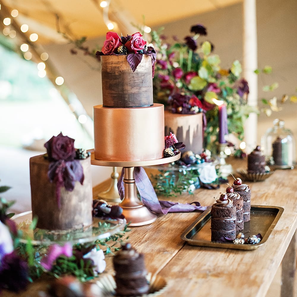Opulent Cake Table For Wedding
