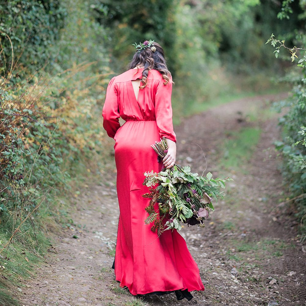 Bride In Red Wedding Dress By Indiebride From Minna