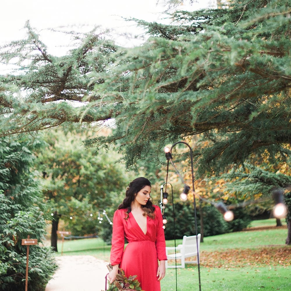 Bride In Red Wedding Dress By Indiebride From Minna