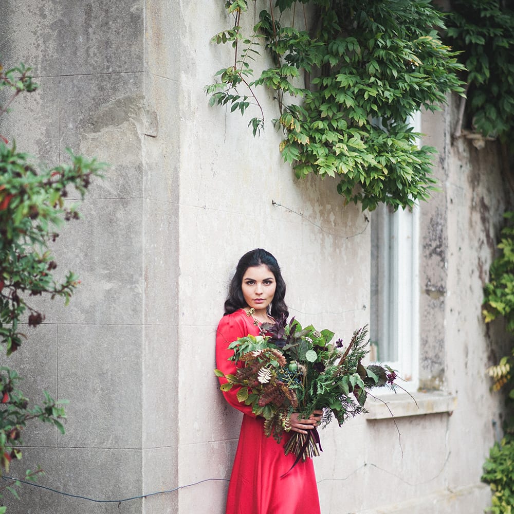 Bride In Red Wedding Dress By Indiebride From Minna