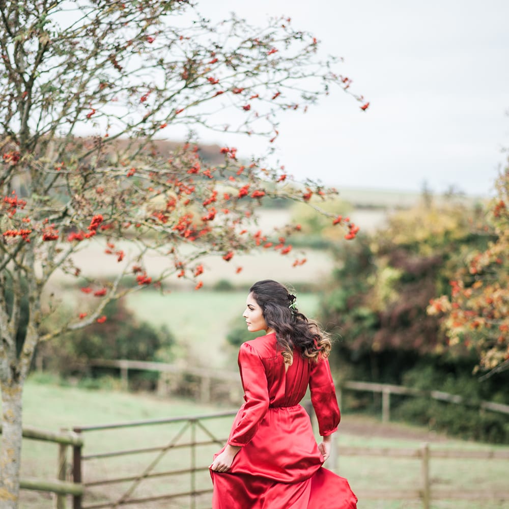 Bride In Red Wedding Dress By Indiebride From Minna