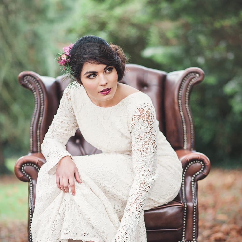 Woodland Luxe Wedding Inspiration At Knighton House Dorset With Minna Wedding Dresses & Images By Darima Frampton