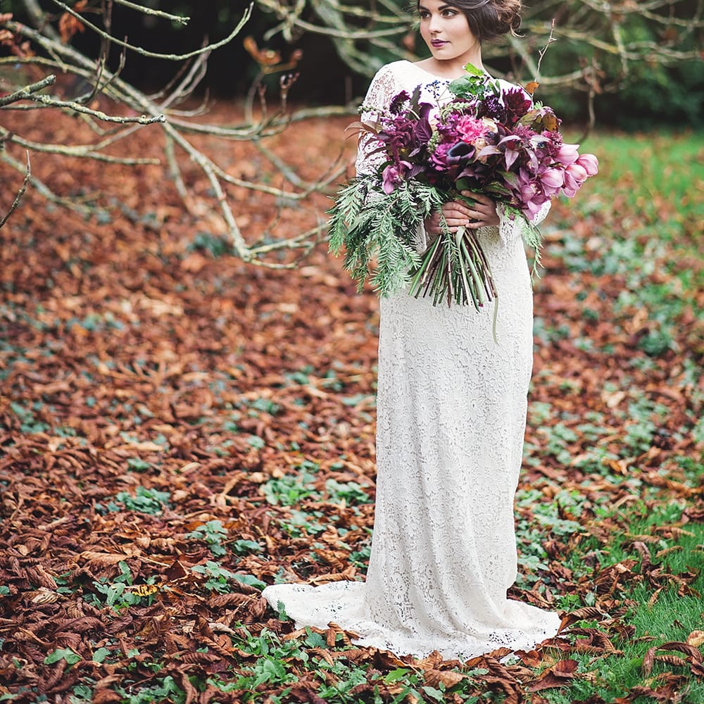 Woodland Luxe Wedding Inspiration At Knighton House Dorset With Minna Wedding Dresses & Images By Darima Frampton