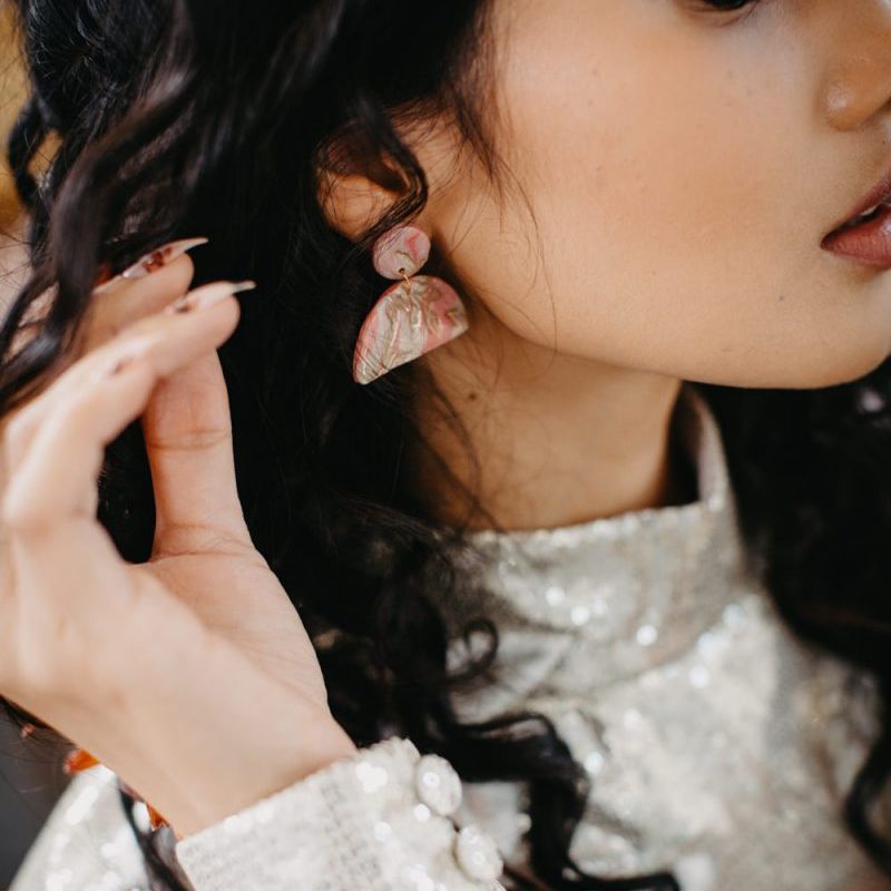 Ornate wedding earrings