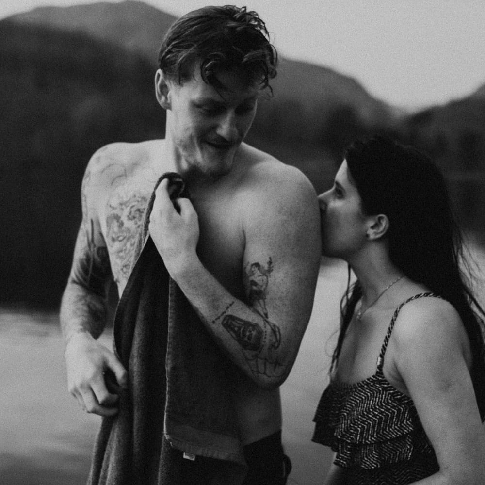 Dirty Dancing Lake Lift Engagement Shoot at Lake Coniston in the Lake District by ALifeLessOrdinary Photography