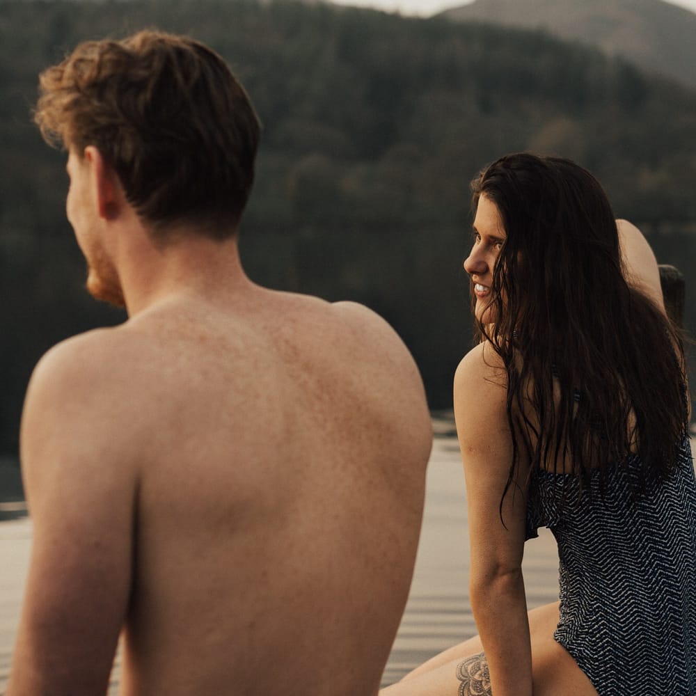 Dirty Dancing Lake Lift Engagement Shoot at Lake Coniston in the Lake District by ALifeLessOrdinary Photography