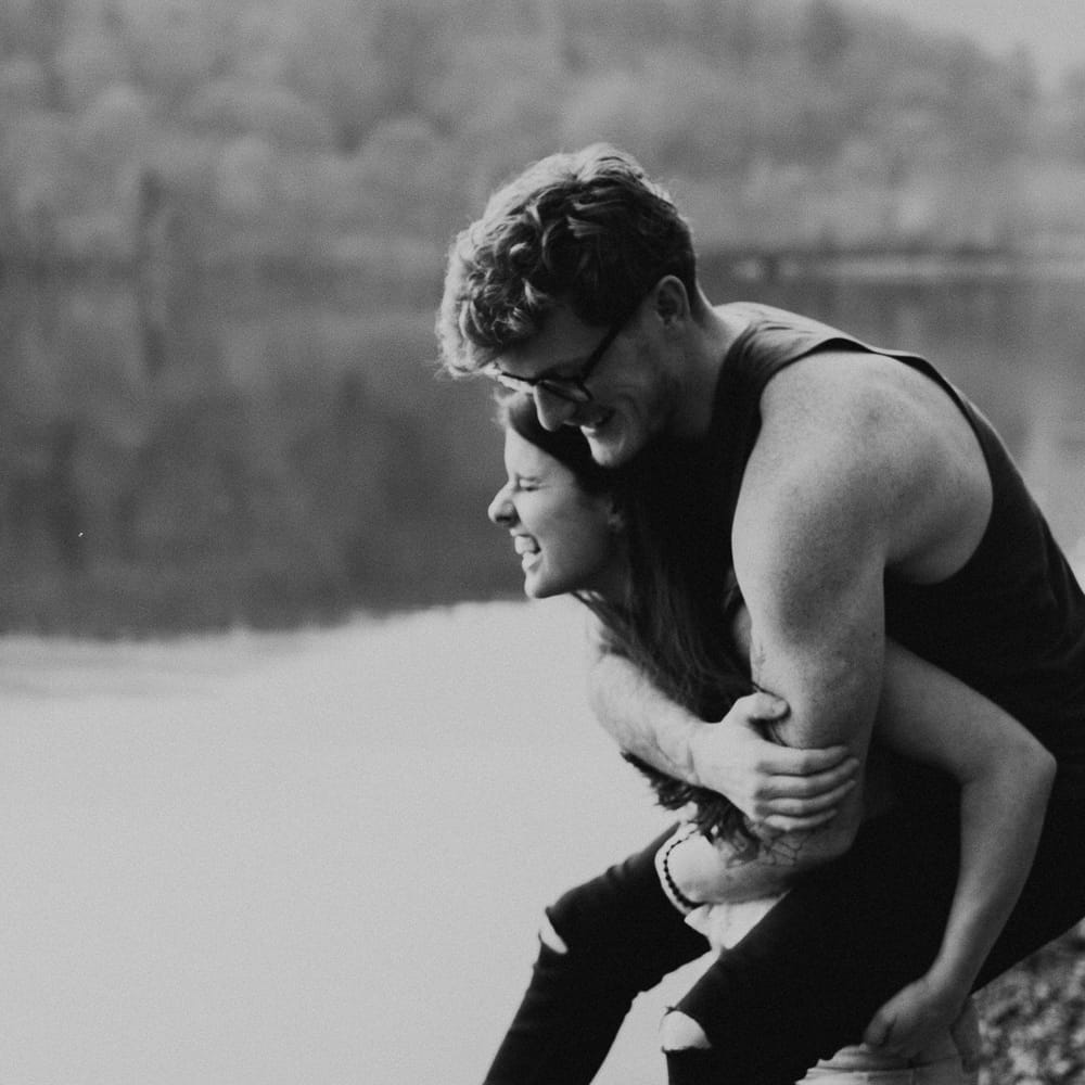 Dirty Dancing Lake Lift Engagement Shoot at Lake Coniston in the Lake District by ALifeLessOrdinary Photography